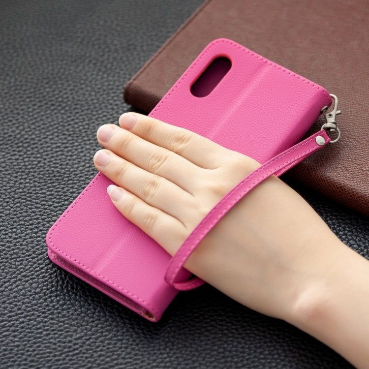 For Samsung Galaxy A02 Litchi Texture Pure Color Horizontal Flip Leather Case with Holder & Card Slots & Wallet & Lanyard