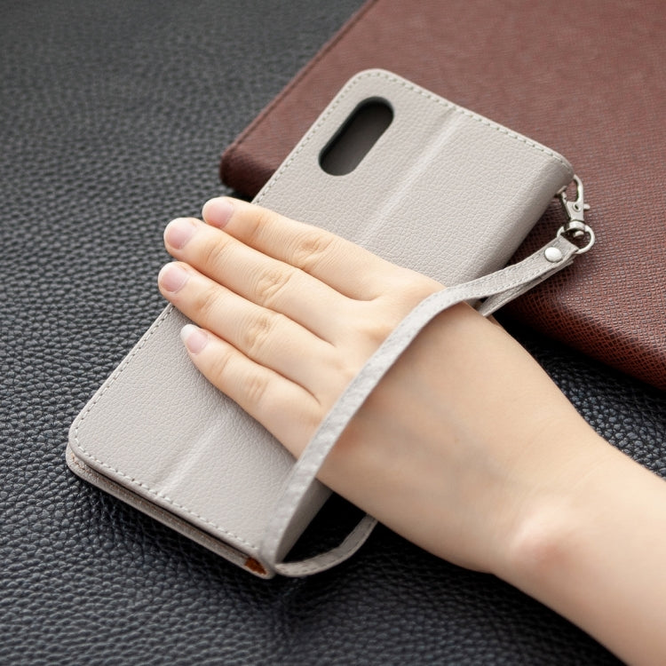 For Samsung Galaxy A02 Litchi Texture Pure Color Horizontal Flip Leather Case with Holder & Card Slots & Wallet & Lanyard