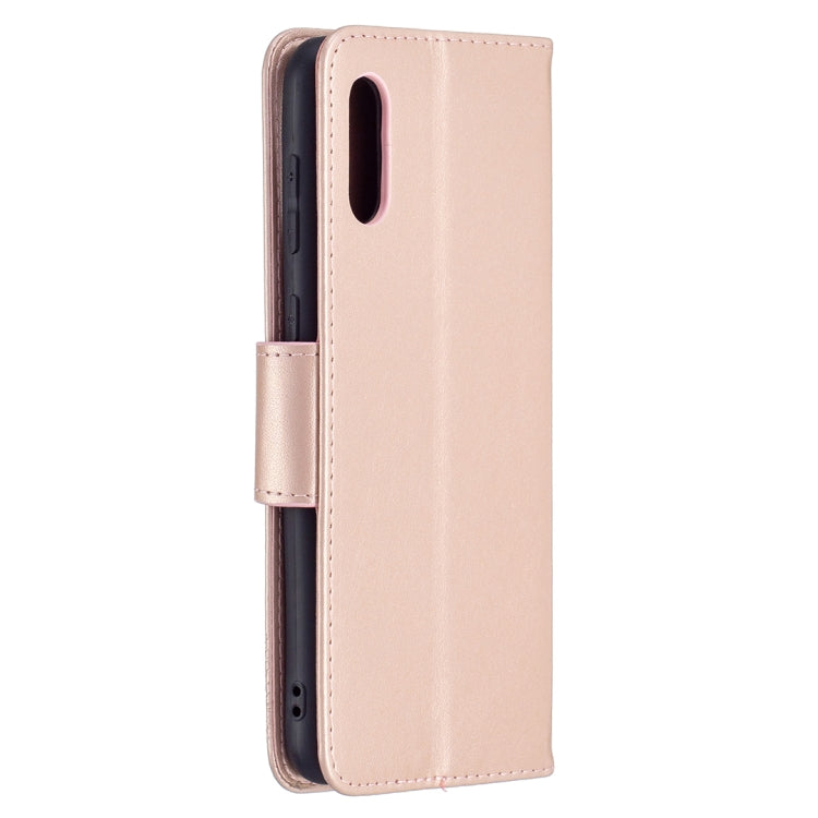 For Samsung Galaxy A02 Embossing Two Butterflies Pattern Horizontal Flip PU Leather Case with Holder & Card Slot & Wallet & Lanyard