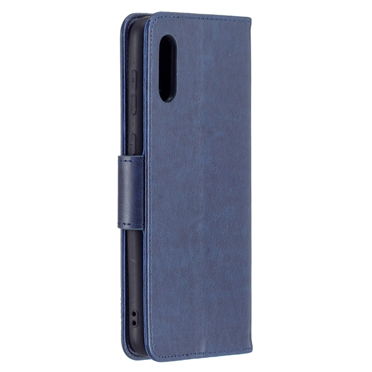For Samsung Galaxy A02 Embossing Two Butterflies Pattern Horizontal Flip PU Leather Case with Holder & Card Slot & Wallet & Lanyard