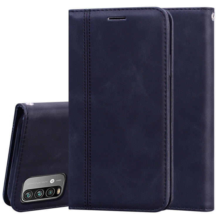 For Xiaomi Redmi 9T Frosted Business Magnetic Horizontal Flip PU Leather Case with Holder & Card Slot & Lanyard