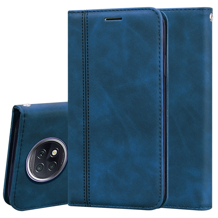 For Xiaomi Redmi Note 9T Frosted Business Magnetic Horizontal Flip PU Leather Case with Holder & Card Slot & Lanyard