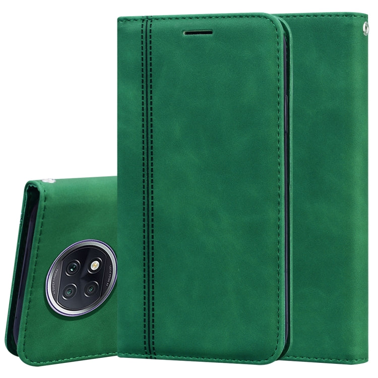 For Xiaomi Redmi Note 9T Frosted Business Magnetic Horizontal Flip PU Leather Case with Holder & Card Slot & Lanyard