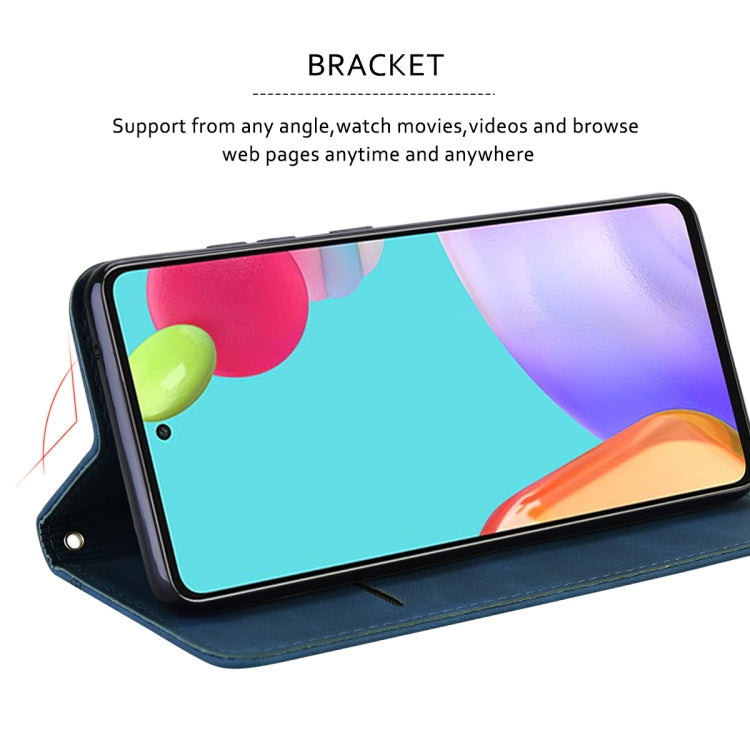 For Xiaomi Redmi Note 10 4G Frosted Business Magnetic Horizontal Flip PU Leather Case with Holder & Card Slot & Lanyard