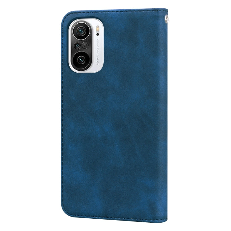 For Xiaomi Redmi K40 / K40 Pro Frosted Business Magnetic Horizontal Flip PU Leather Case with Holder & Card Slot & Lanyard