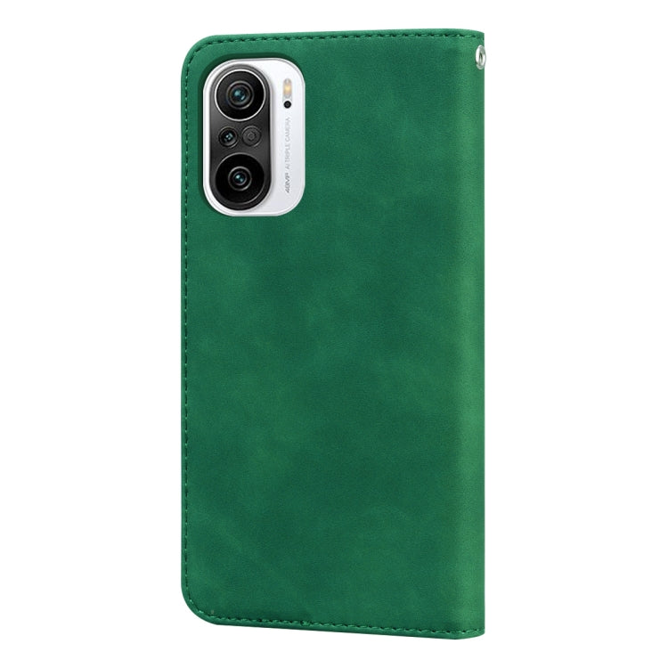 For Xiaomi Redmi K40 / K40 Pro Frosted Business Magnetic Horizontal Flip PU Leather Case with Holder & Card Slot & Lanyard
