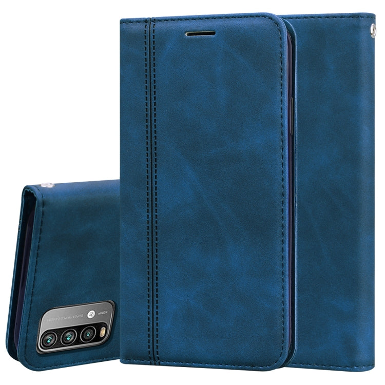 For Xiaomi Poco M3 Frosted Business Magnetic Horizontal Flip PU Leather Case with Holder & Card Slot & Lanyard