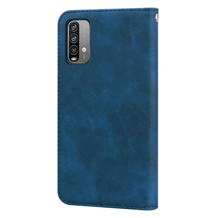 For Xiaomi Poco M3 Frosted Business Magnetic Horizontal Flip PU Leather Case with Holder & Card Slot & Lanyard