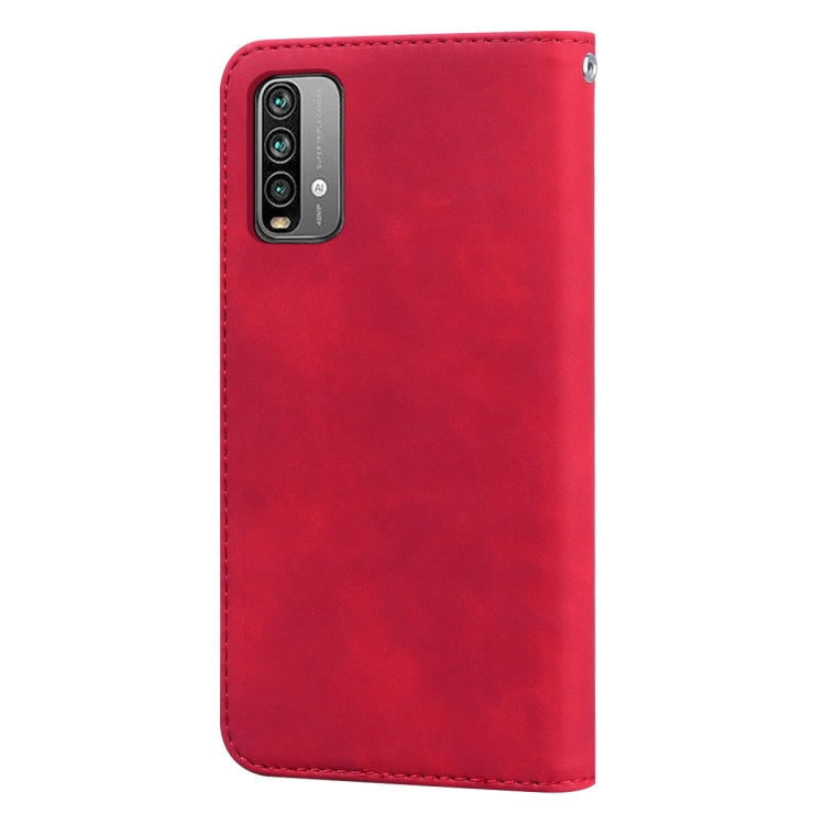 For Xiaomi Poco M3 Frosted Business Magnetic Horizontal Flip PU Leather Case with Holder & Card Slot & Lanyard