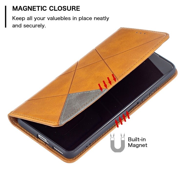 For Xiaomi Mi 11i / Poco F3 / Redmi K40 Rhombus Texture Horizontal Flip Magnetic Leather Case with Holder & Card Slots