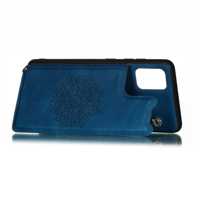 For Xiaomi Redmi Note 9 4G (CN Version) Mandala Embossed PU + TPU Case with Holder & Card Slots & Photo Frame & Strap