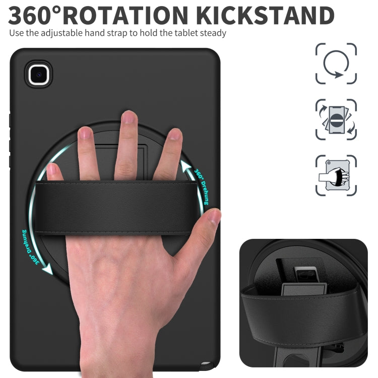 For Samsung Galaxy Tab A7 10.4(2020) T500 / T505 360 Degree Rotation PC + TPU Protective Case with Holder & Hand-strap & Pen Slot