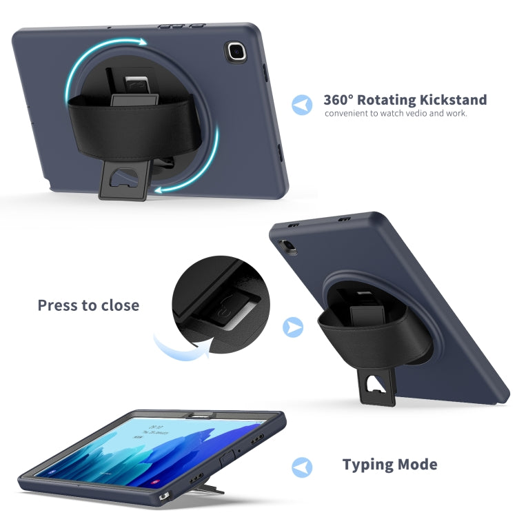 For Samsung Galaxy Tab A7 10.4(2020) T500 / T505 360 Degree Rotation PC + TPU Protective Case with Holder & Hand-strap & Pen Slot