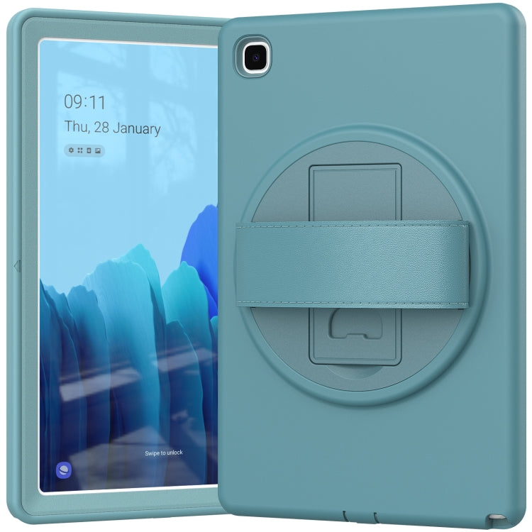 For Samsung Galaxy Tab A7 10.4(2020) T500 / T505 360 Degree Rotation PC + TPU Protective Case with Holder & Hand-strap & Pen Slot