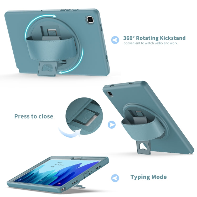 For Samsung Galaxy Tab A7 10.4(2020) T500 / T505 360 Degree Rotation PC + TPU Protective Case with Holder & Hand-strap & Pen Slot