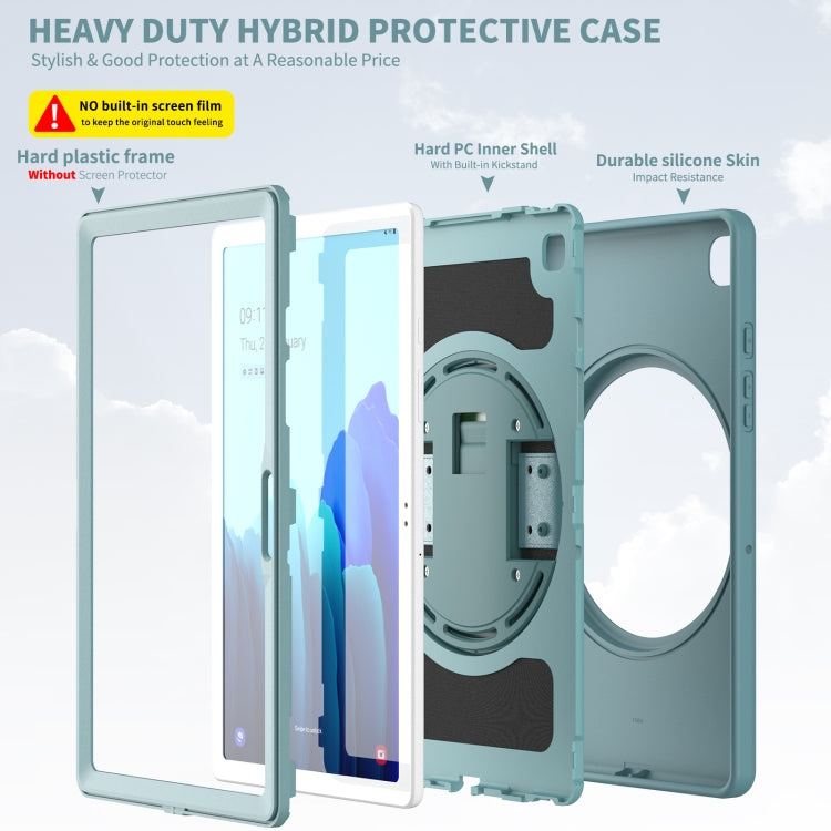 For Samsung Galaxy Tab A7 10.4(2020) T500 / T505 360 Degree Rotation PC + TPU Protective Case with Holder & Hand-strap & Pen Slot