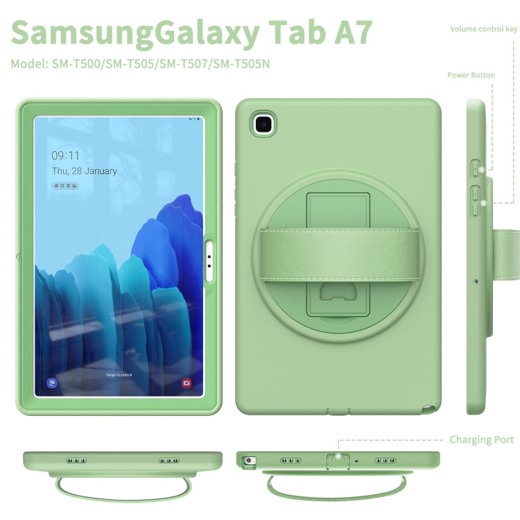 For Samsung Galaxy Tab A7 10.4(2020) T500 / T505 360 Degree Rotation PC + TPU Protective Case with Holder & Hand-strap & Pen Slot