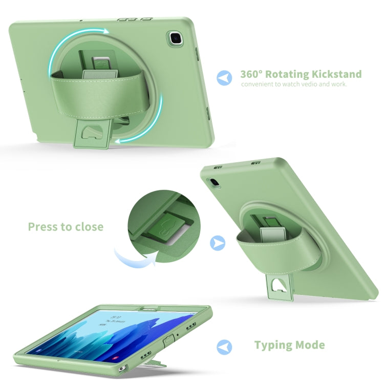 For Samsung Galaxy Tab A7 10.4(2020) T500 / T505 360 Degree Rotation PC + TPU Protective Case with Holder & Hand-strap & Pen Slot