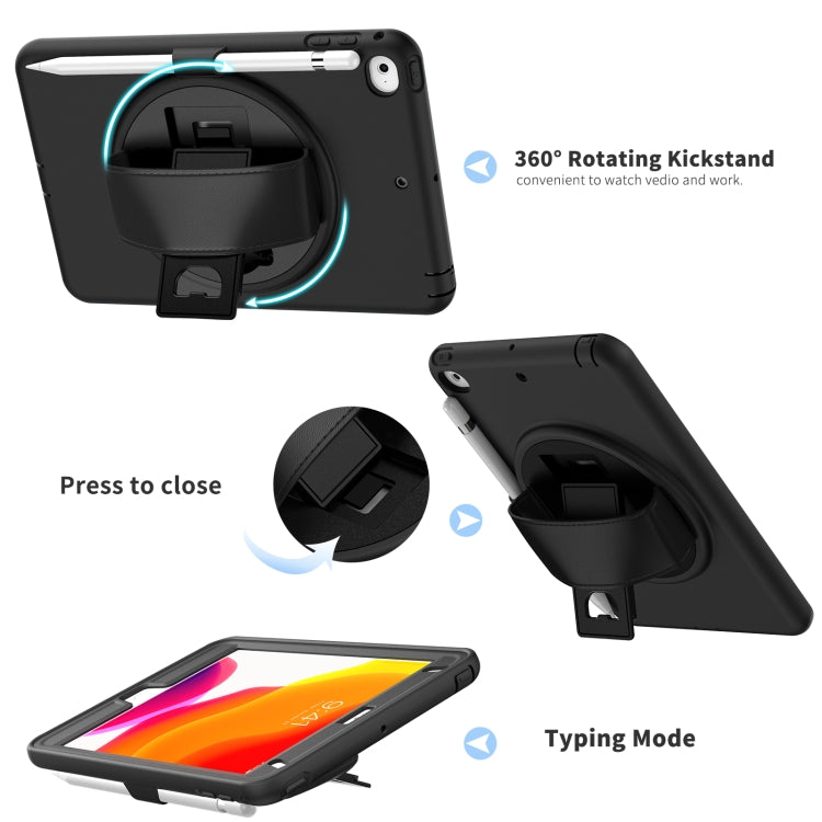 360 Degree Rotation PC + TPU Protective Case with Holder & Hand-strap & Pen Slot For iPad mini 5 / 4