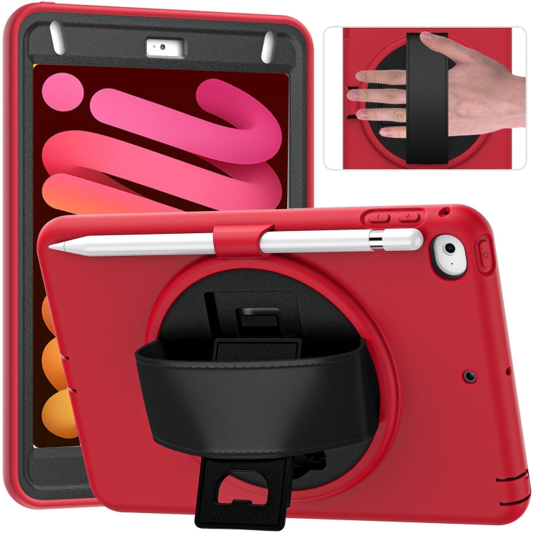 360 Degree Rotation PC + TPU Protective Case with Holder & Hand-strap & Pen Slot For iPad mini 5 / 4