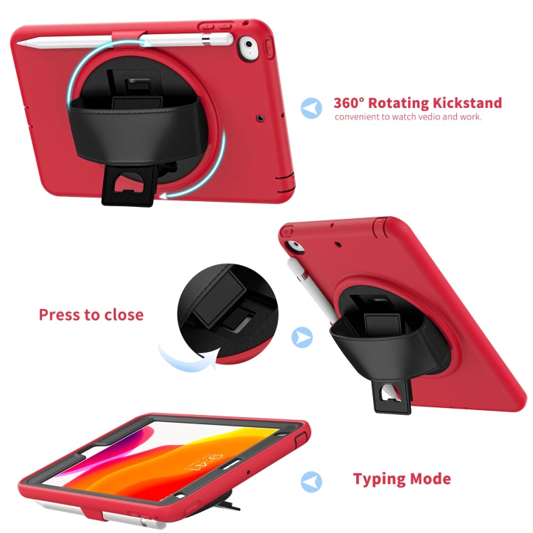 360 Degree Rotation PC + TPU Protective Case with Holder & Hand-strap & Pen Slot For iPad mini 5 / 4