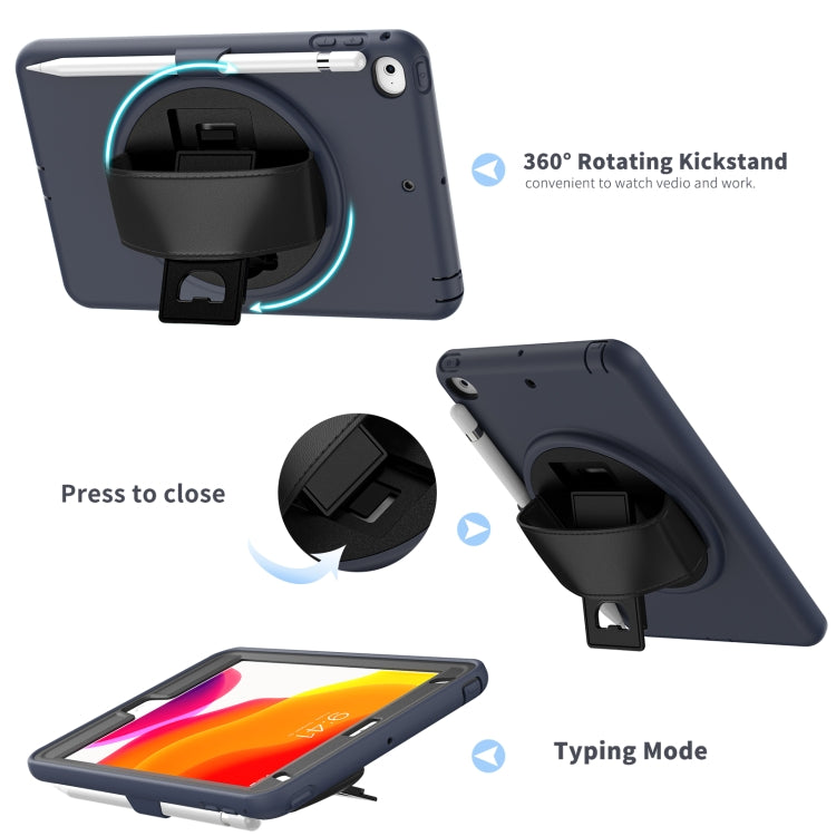 360 Degree Rotation PC + TPU Protective Case with Holder & Hand-strap & Pen Slot For iPad mini 5 / 4
