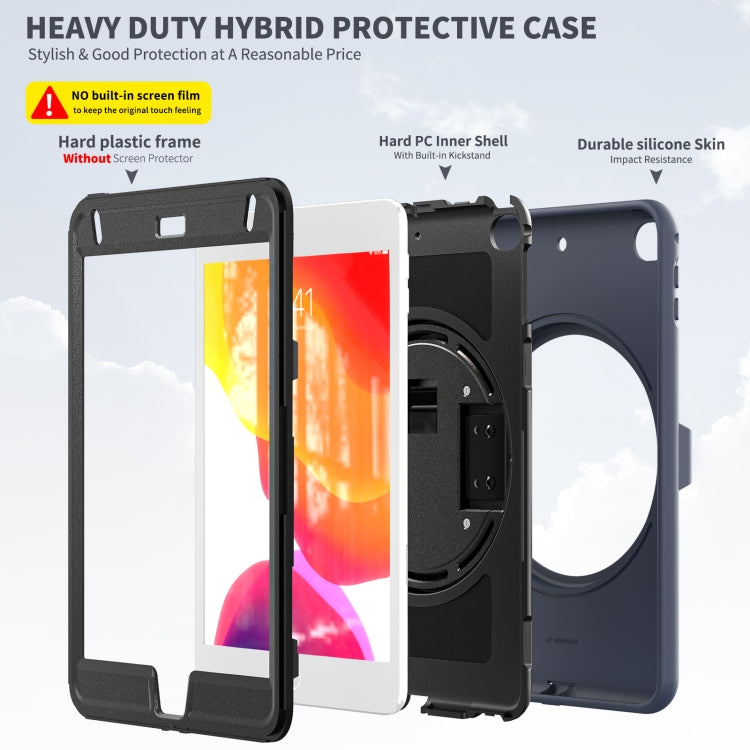 360 Degree Rotation PC + TPU Protective Case with Holder & Hand-strap & Pen Slot For iPad mini 5 / 4