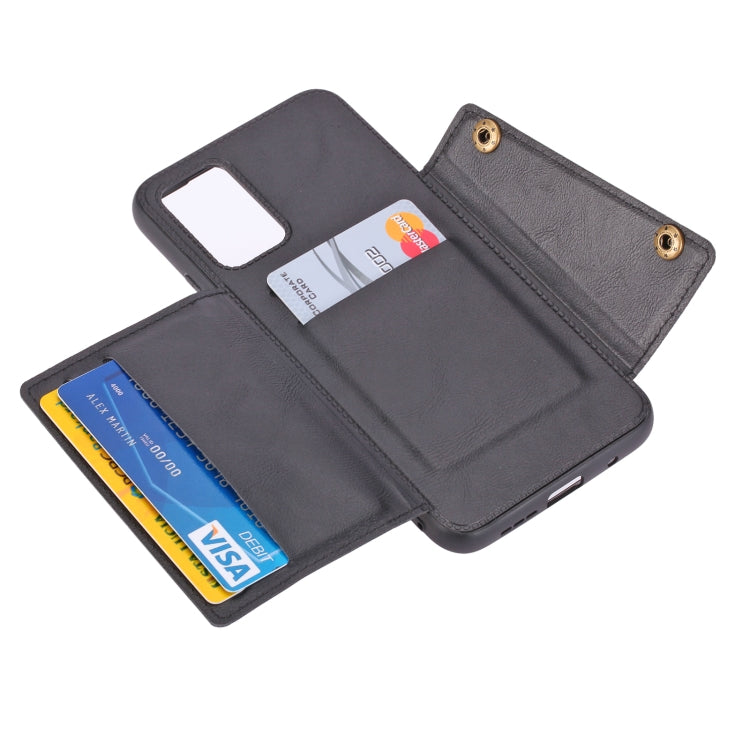 For Xiaomi Redmi Note 9 4G Double Buckle PU + TPU Shockproof Magnetic Protective Case with Card Slot & Holder