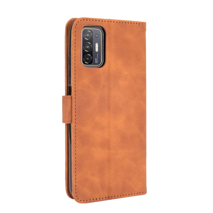 For HTC Desire 21 Pro 5G Solid Color Skin Feel Magnetic Buckle Horizontal Flip Calf Texture PU Leather Case with Holder & Card Slots & Wallet