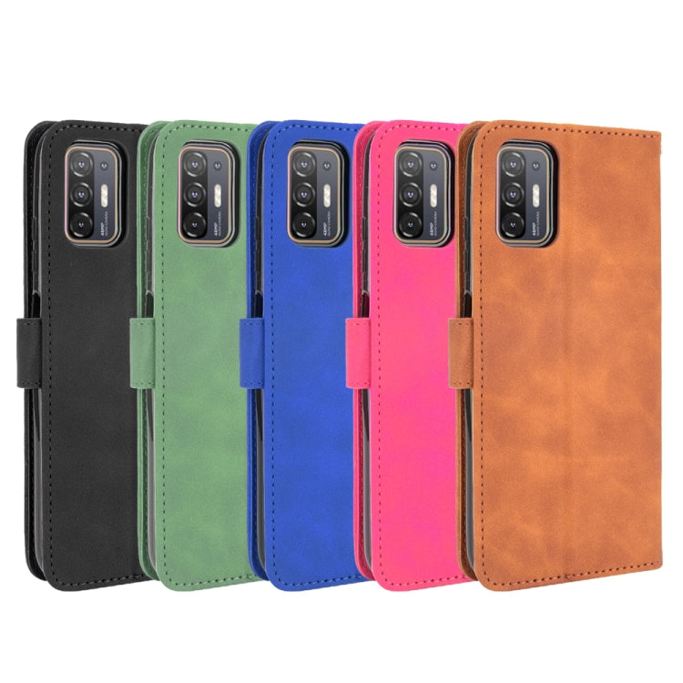 For HTC Desire 21 Pro 5G Solid Color Skin Feel Magnetic Buckle Horizontal Flip Calf Texture PU Leather Case with Holder & Card Slots & Wallet