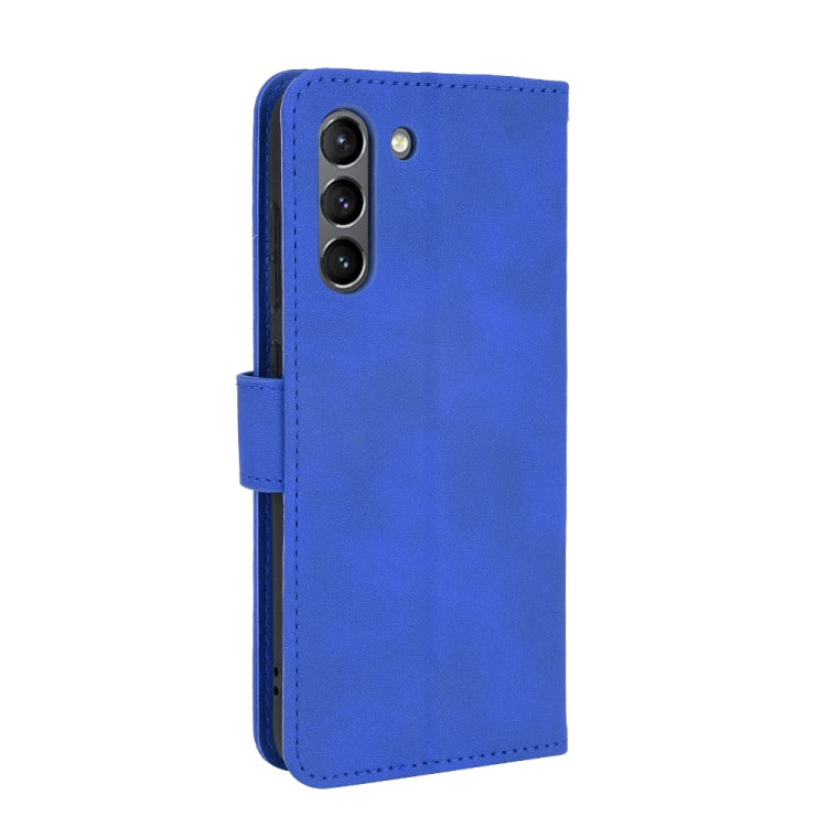 For Samsung Galaxy S21 FE Solid Color Skin Feel Magnetic Buckle Horizontal Flip Calf Texture PU Leather Case with Holder & Card Slots & Wallet