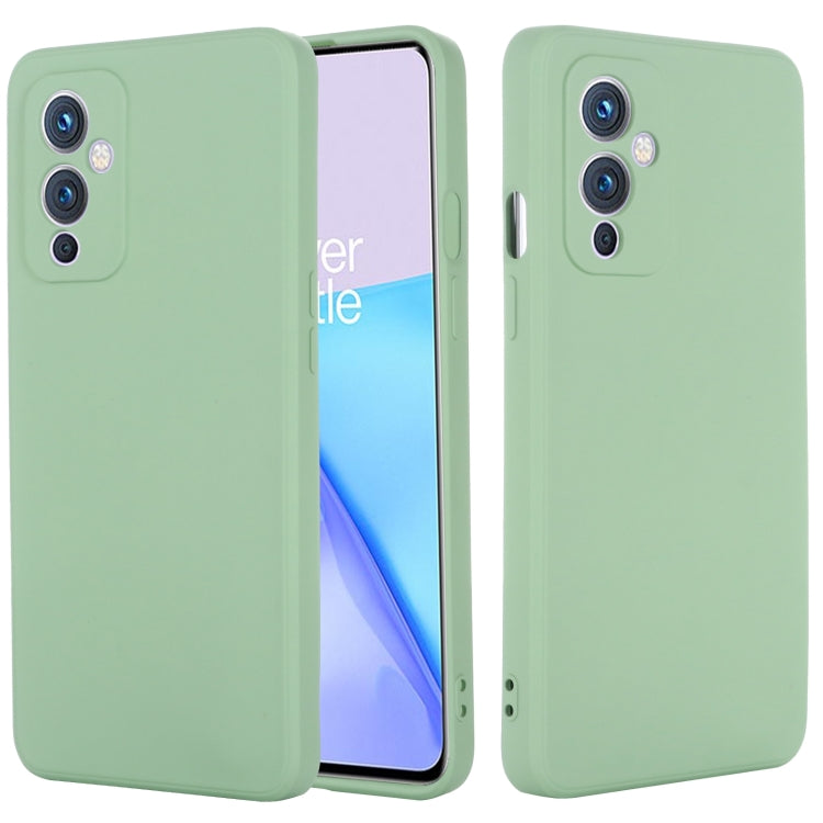 For OnePlus 9 Solid Color Liquid Silicone Dropproof Full Coverage Protective Case