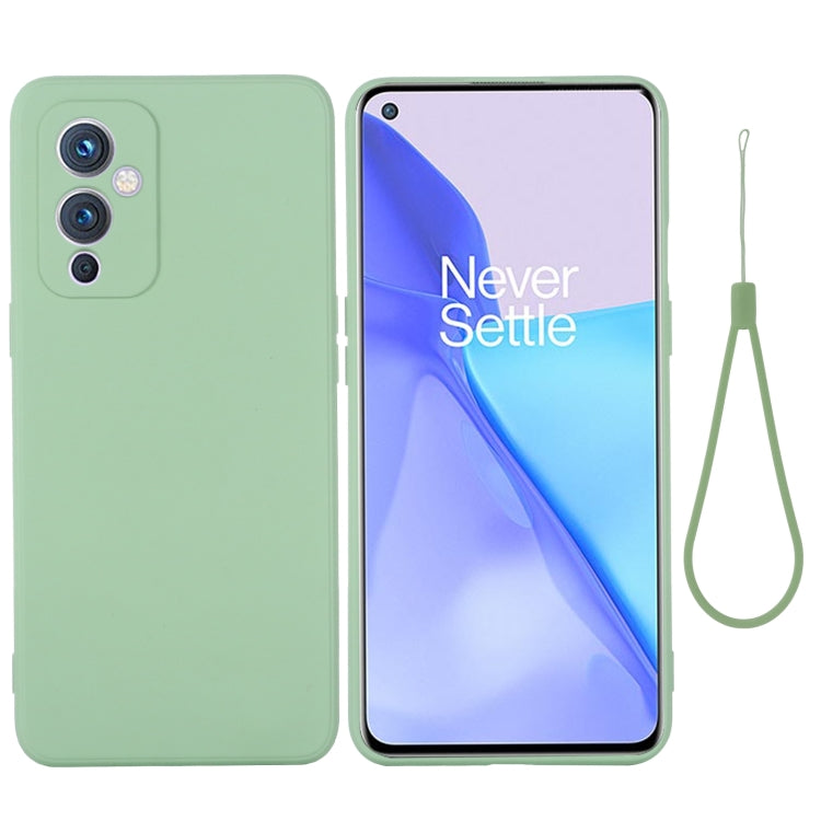 For OnePlus 9 Solid Color Liquid Silicone Dropproof Full Coverage Protective Case