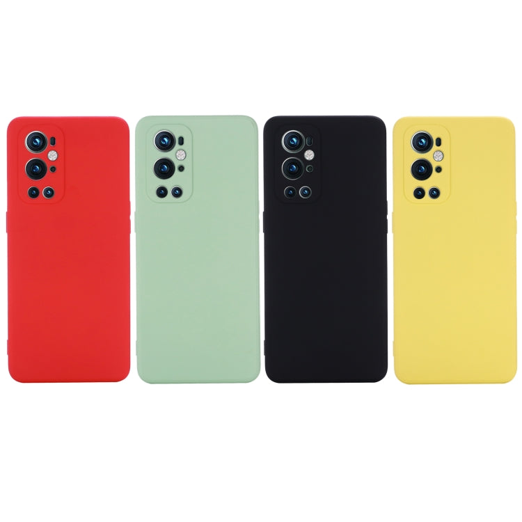 For OnePlus 9 Solid Color Liquid Silicone Dropproof Full Coverage Protective Case