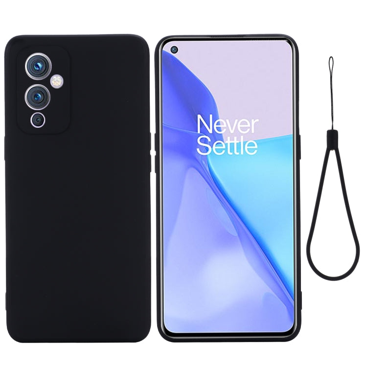 For OnePlus 9 Solid Color Liquid Silicone Dropproof Full Coverage Protective Case