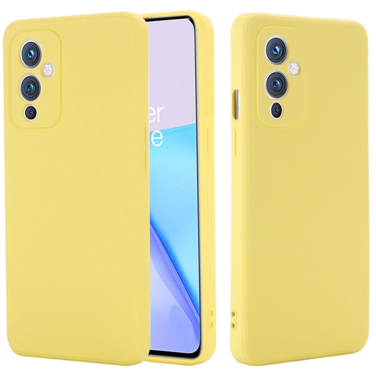 For OnePlus 9 Solid Color Liquid Silicone Dropproof Full Coverage Protective Case