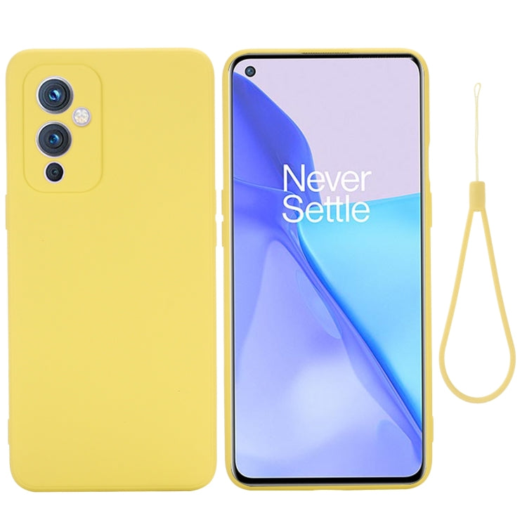 For OnePlus 9 Solid Color Liquid Silicone Dropproof Full Coverage Protective Case