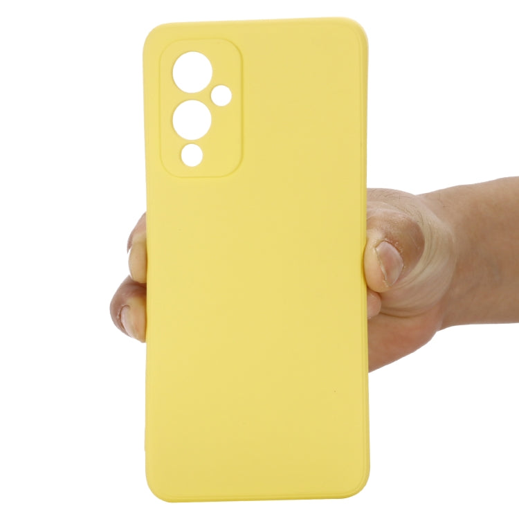 For OnePlus 9 Solid Color Liquid Silicone Dropproof Full Coverage Protective Case