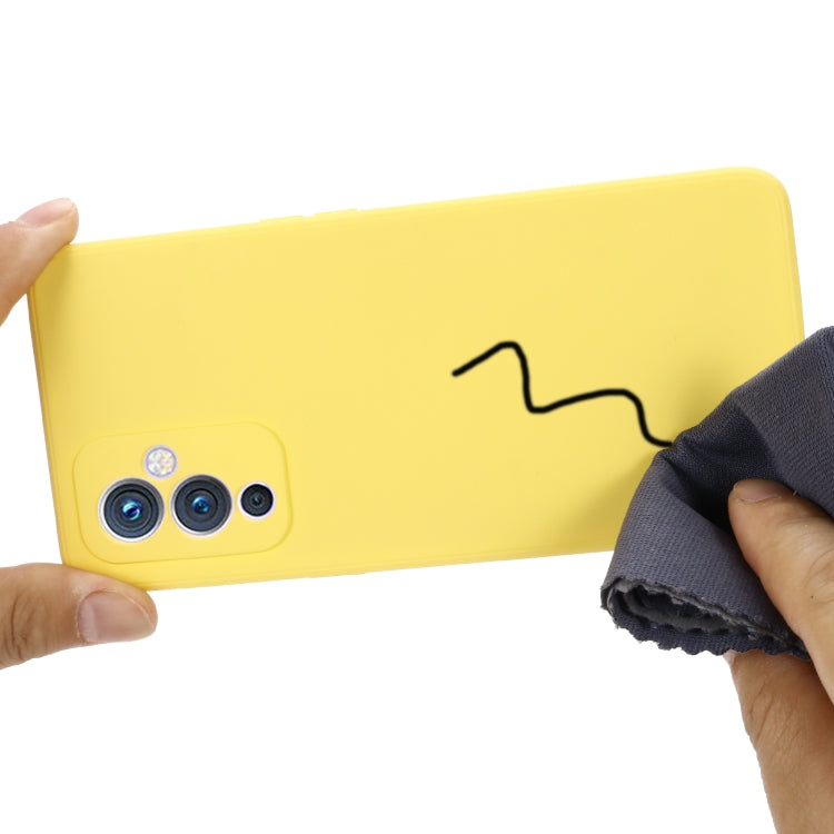 For OnePlus 9 Solid Color Liquid Silicone Dropproof Full Coverage Protective Case