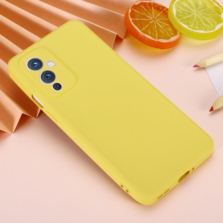 For OnePlus 9 Solid Color Liquid Silicone Dropproof Full Coverage Protective Case