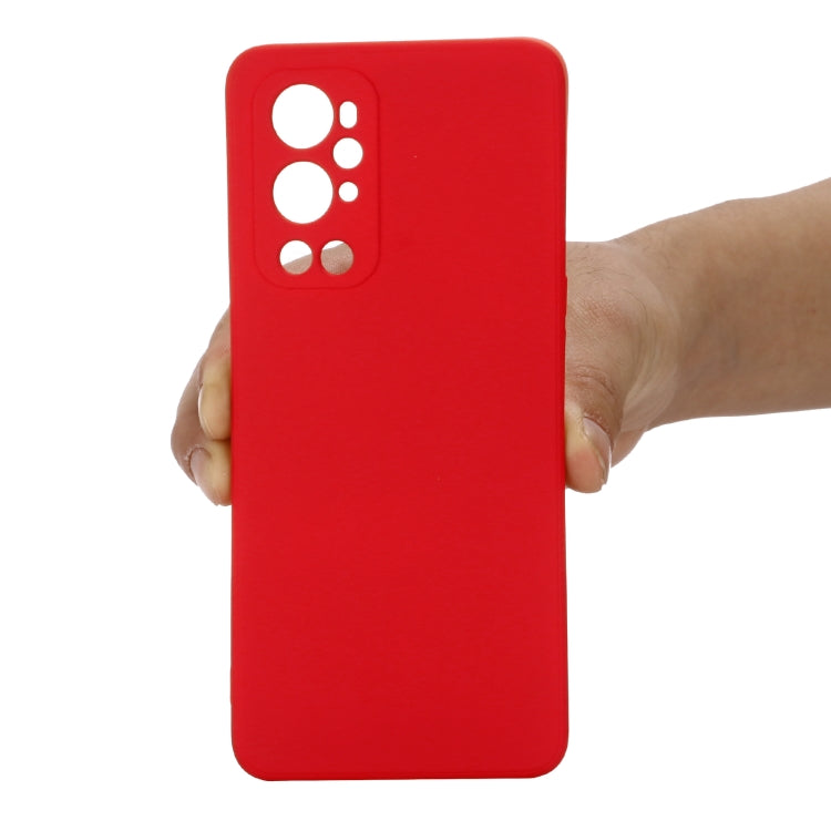 For OnePlus 9 Solid Color Liquid Silicone Dropproof Full Coverage Protective Case