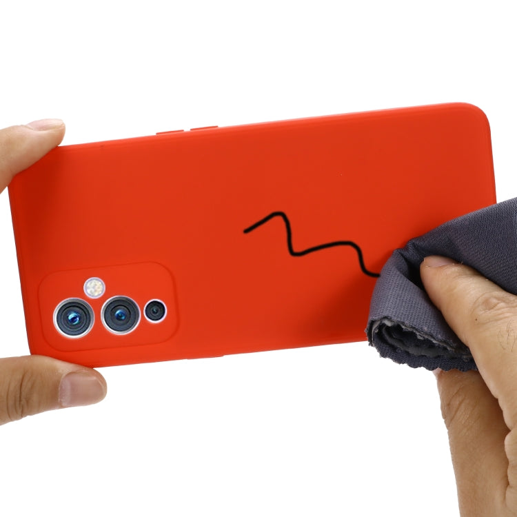 For OnePlus 9 Solid Color Liquid Silicone Dropproof Full Coverage Protective Case
