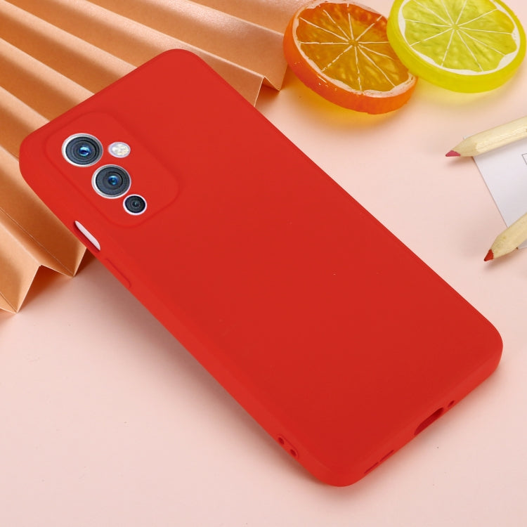 For OnePlus 9 Solid Color Liquid Silicone Dropproof Full Coverage Protective Case