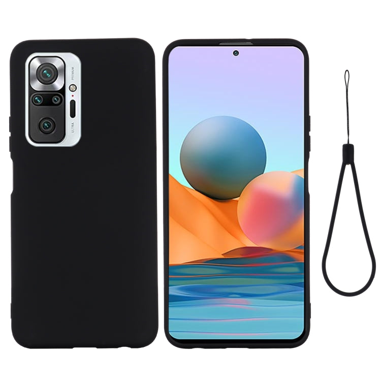 For Xiaomi Redmi Note 10 Pro Max Solid Color Liquid Silicone Dropproof Full Coverage Protective Case