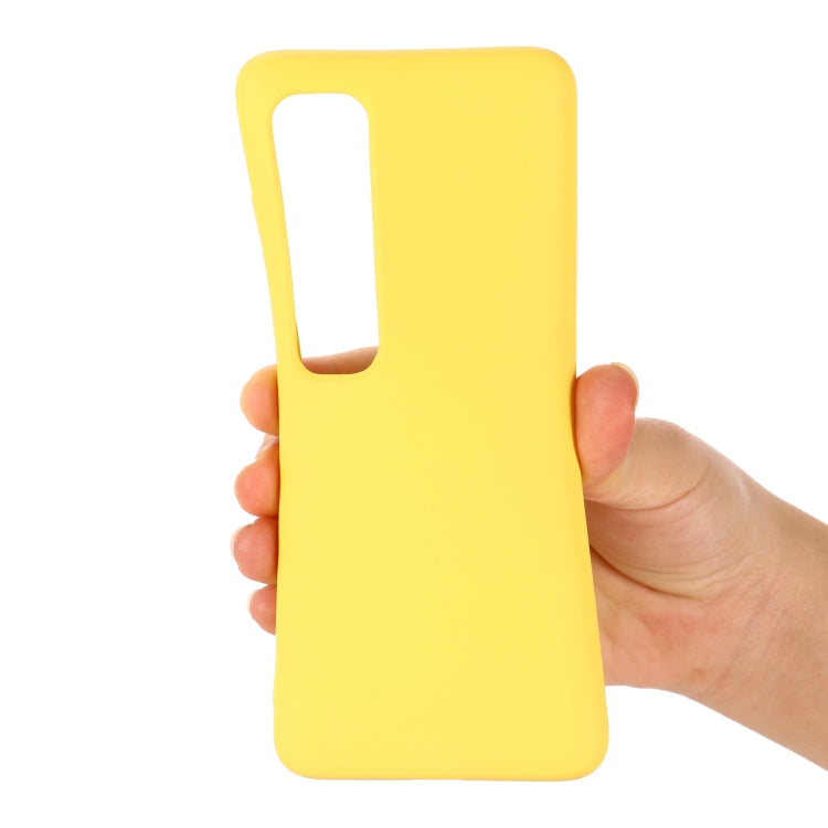 For Xiaomi Mi 10S Solid Color Liquid Silicone Dropproof Full Coverage Protective Case