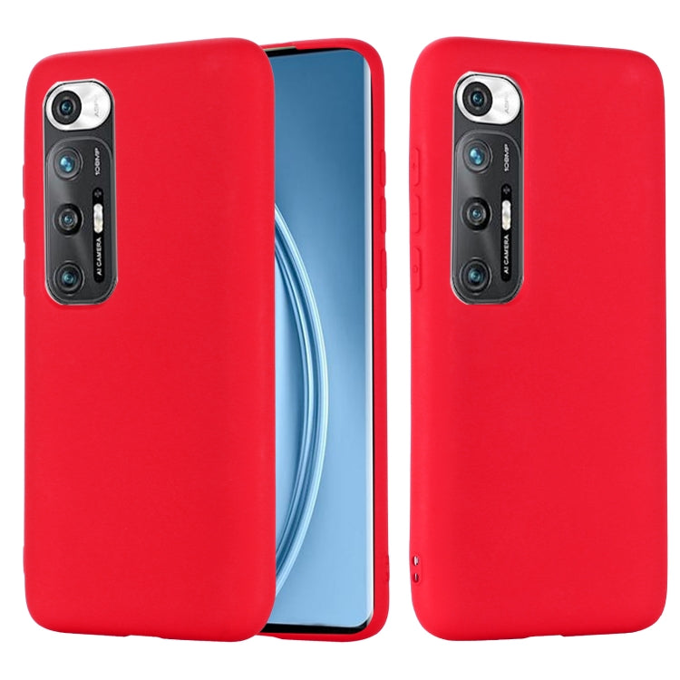 For Xiaomi Mi 10S Solid Color Liquid Silicone Dropproof Full Coverage Protective Case