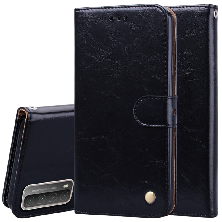 For Huawei Honor 10X Lite Business Style Oil Wax Texture Horizontal Flip Leather Case with Holder & Card Slots & Wallet