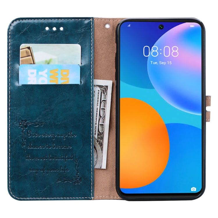 For Huawei Honor 10X Lite Business Style Oil Wax Texture Horizontal Flip Leather Case with Holder & Card Slots & Wallet