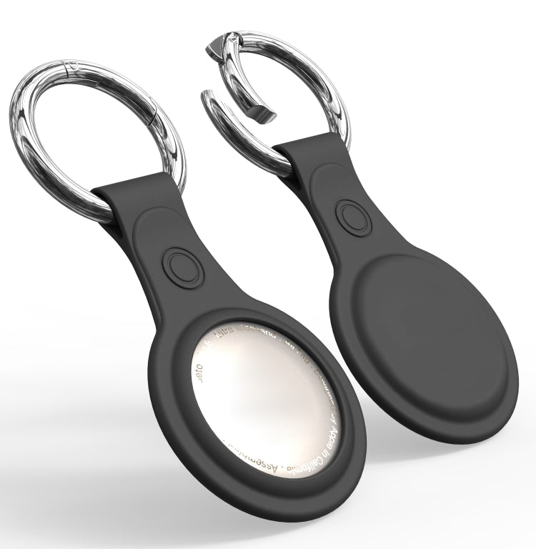 Anti-scratch Frosted TPU Shockproof Protective Cover Soft Case with Keychain Ring Loop For AirTag