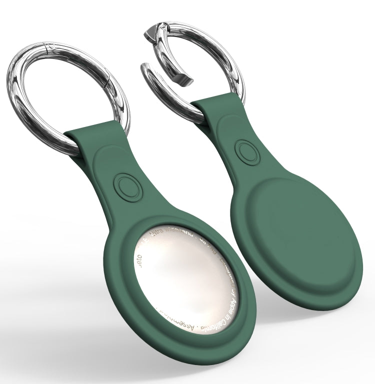 Anti-scratch Frosted TPU Shockproof Protective Cover Soft Case with Keychain Ring Loop For AirTag